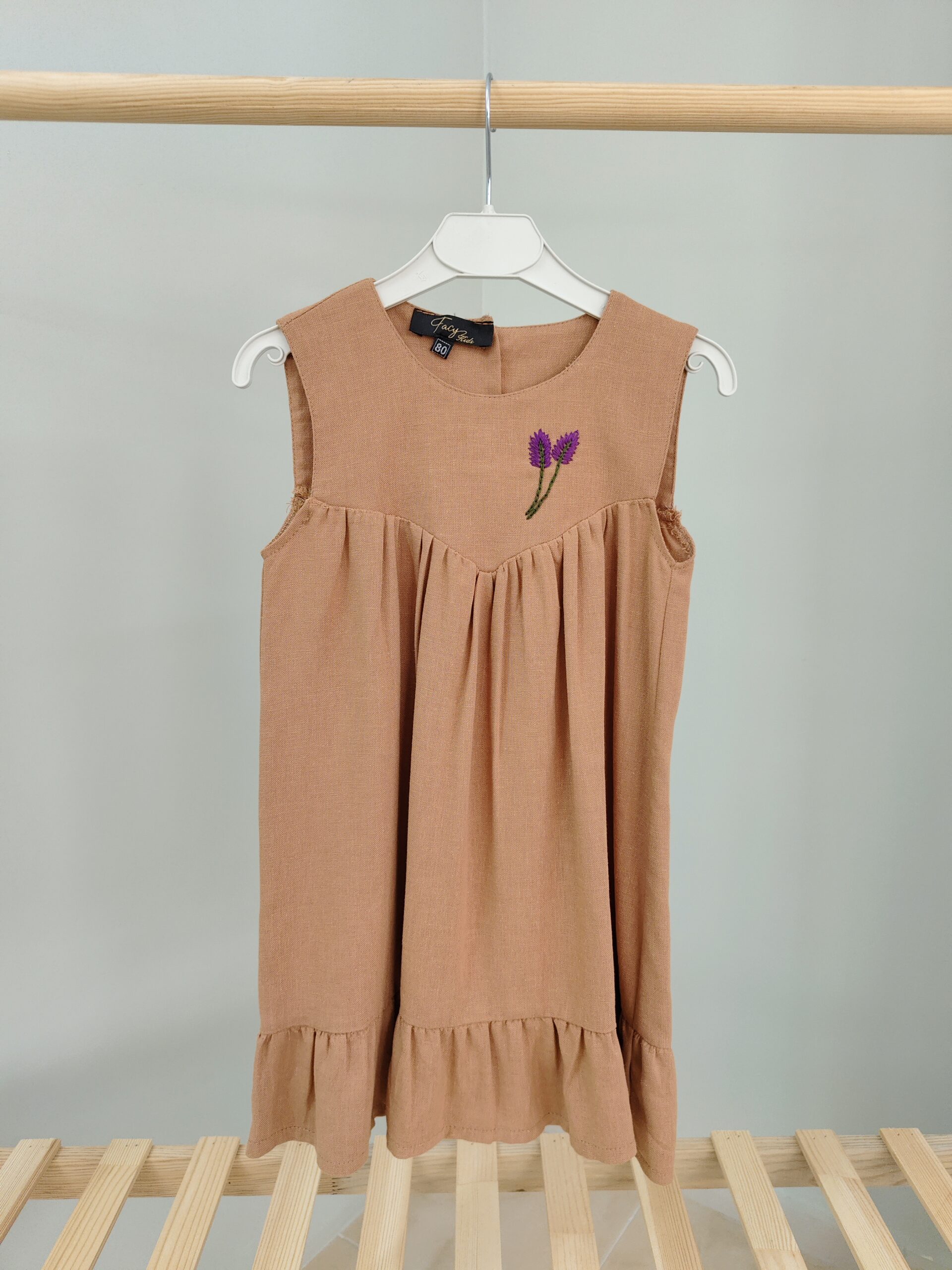 Tarçın Renk V Roba Jile 0-1 Yaş Keten Elbise