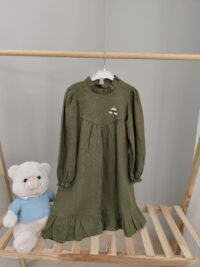 Haki Yeşili Keten Elbise Modelleri