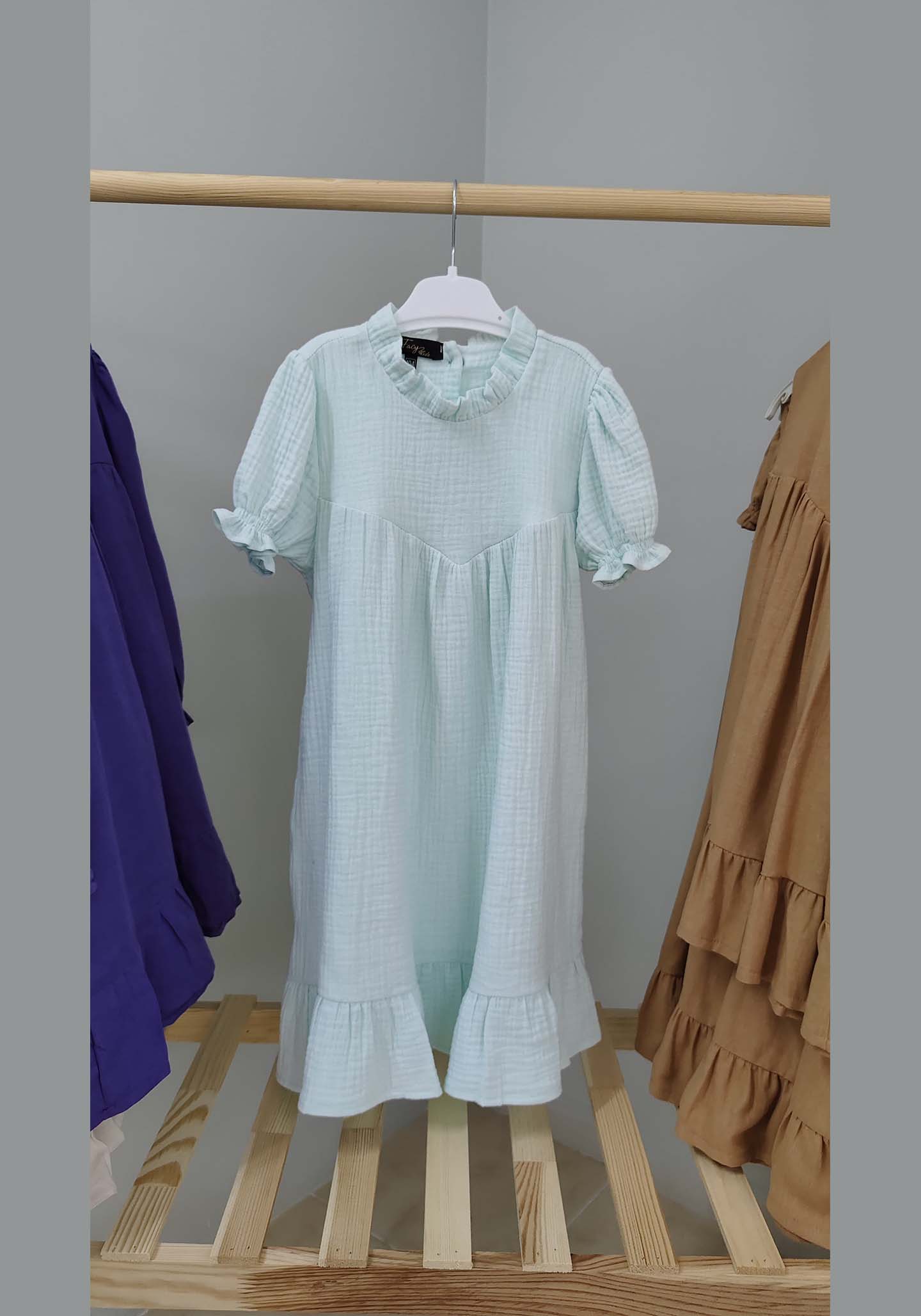 V Roba Mint Yeşili 4-5 Yaş Elbise