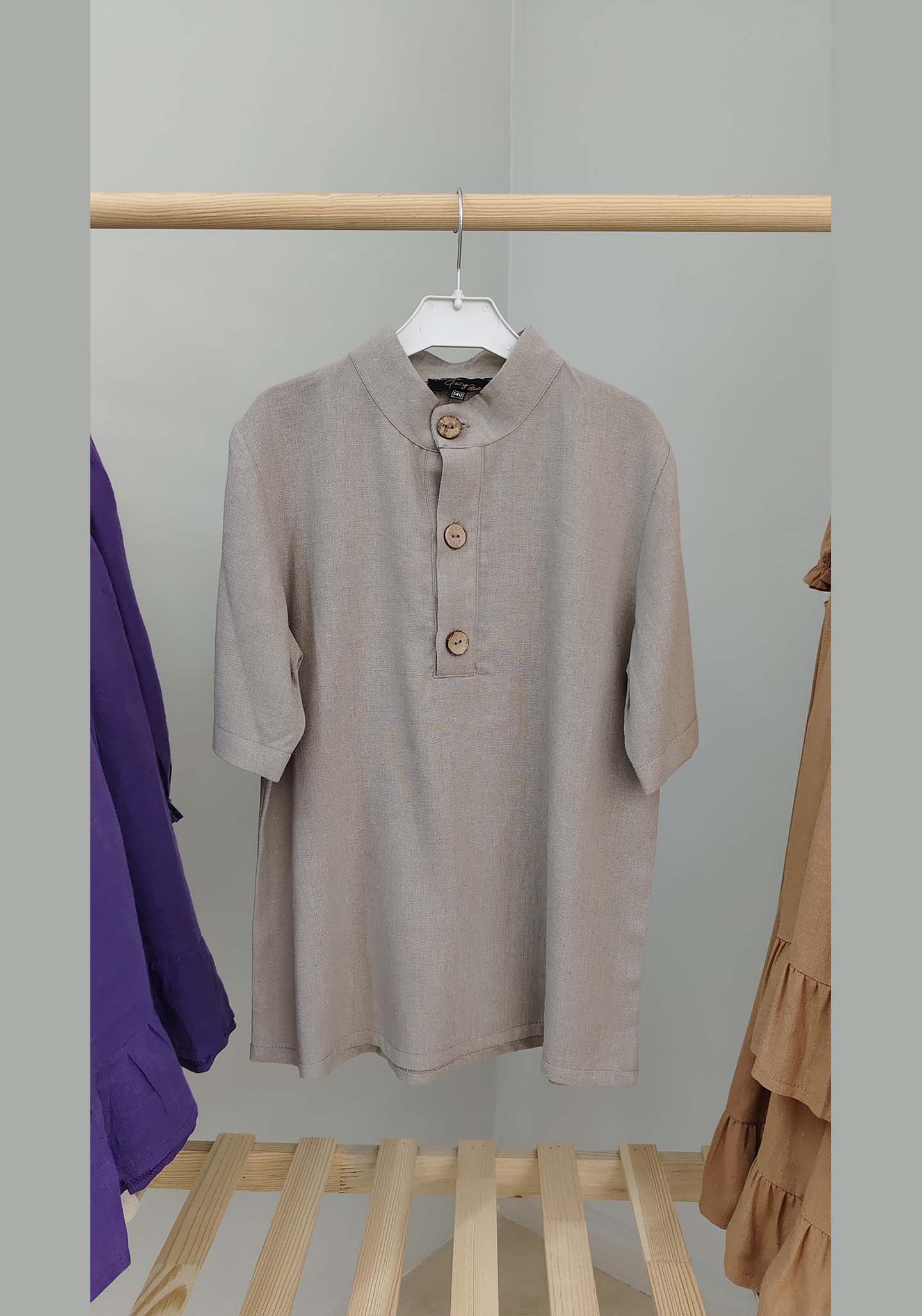 Vizon Renk 10-11 Yaş Kısa Kol Gömlek