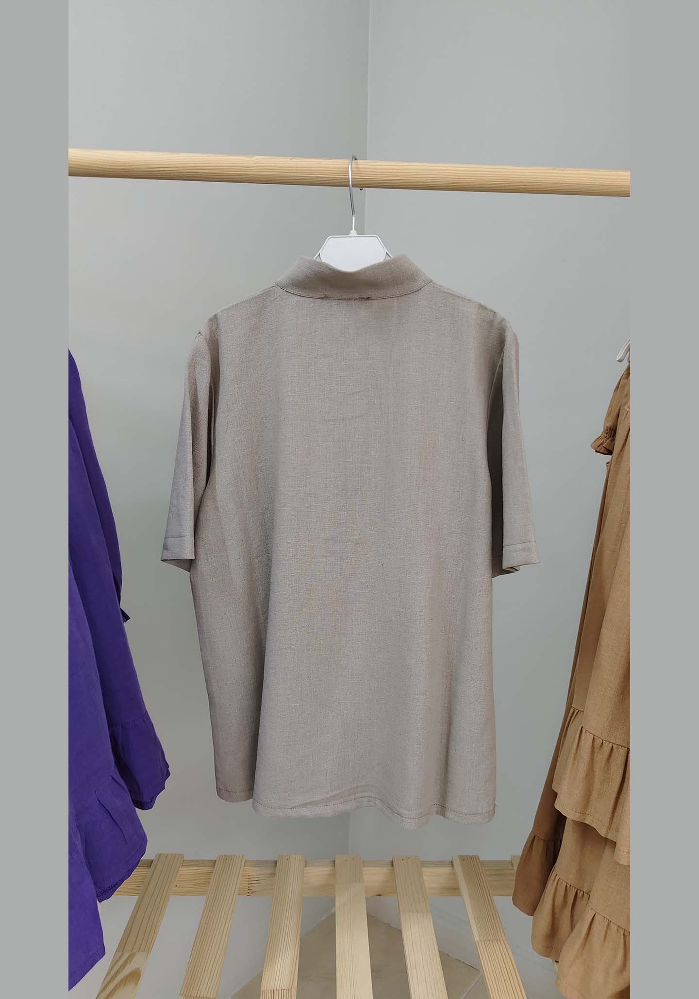 Vizon Renk 10-11 Yaş Kısa Kol Gömlek - Görsel 2