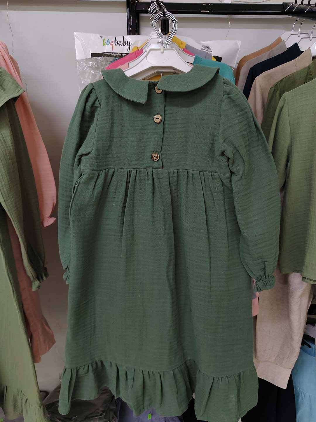 Koyu Turkuaz Yeşili Müslin Elbise Modelleri - Görsel 2