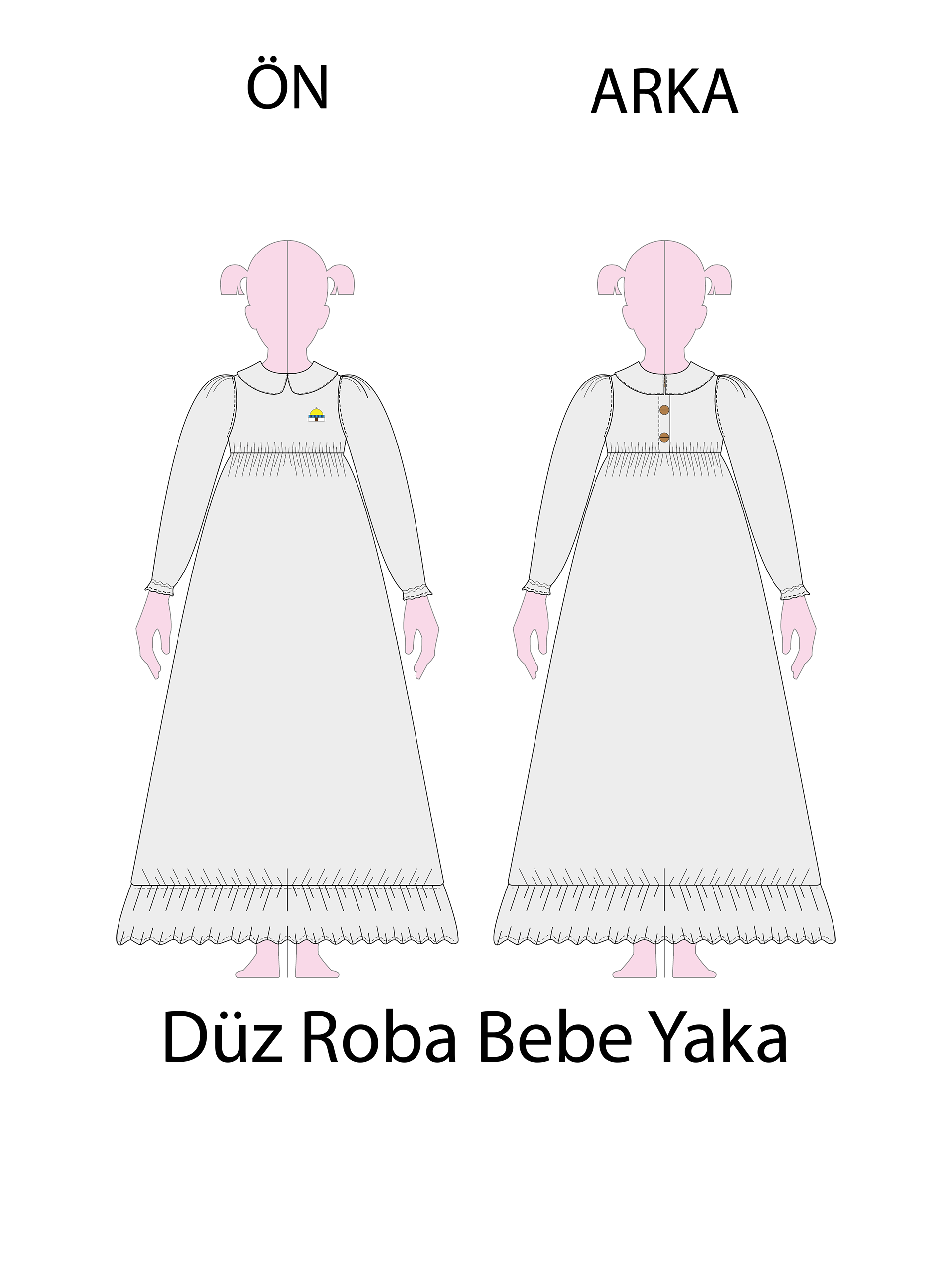 Beyaz Keten Düz ve V Roba Elbise Modelleri - Görsel 5