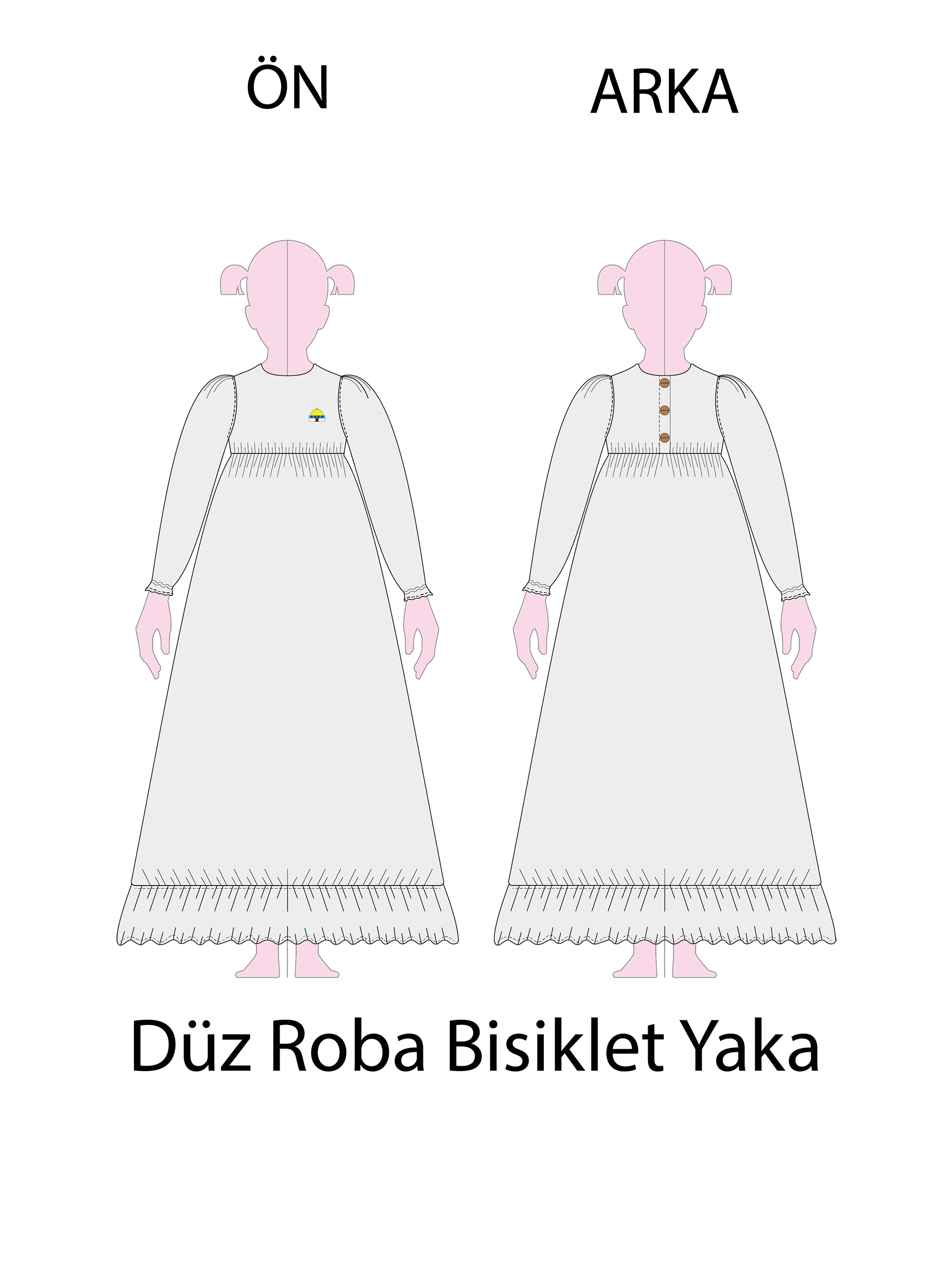 Beyaz Keten Düz ve V Roba Elbise Modelleri - Görsel 6