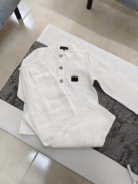 Krem Müslin Gömlek ve Pantolon/Şalvar Takım