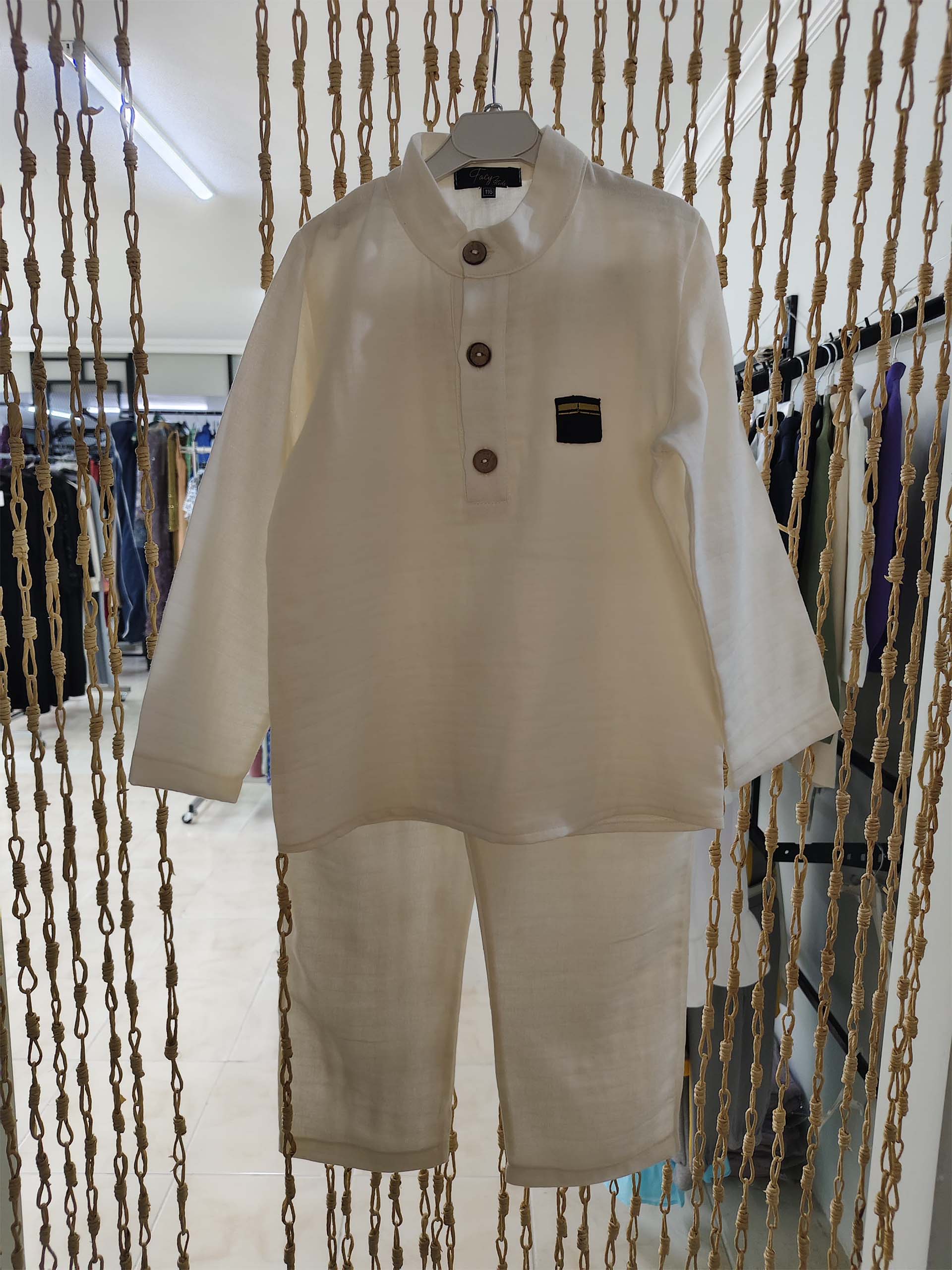 Krem Müslin Tek Gömlek Modeli - Görsel 2