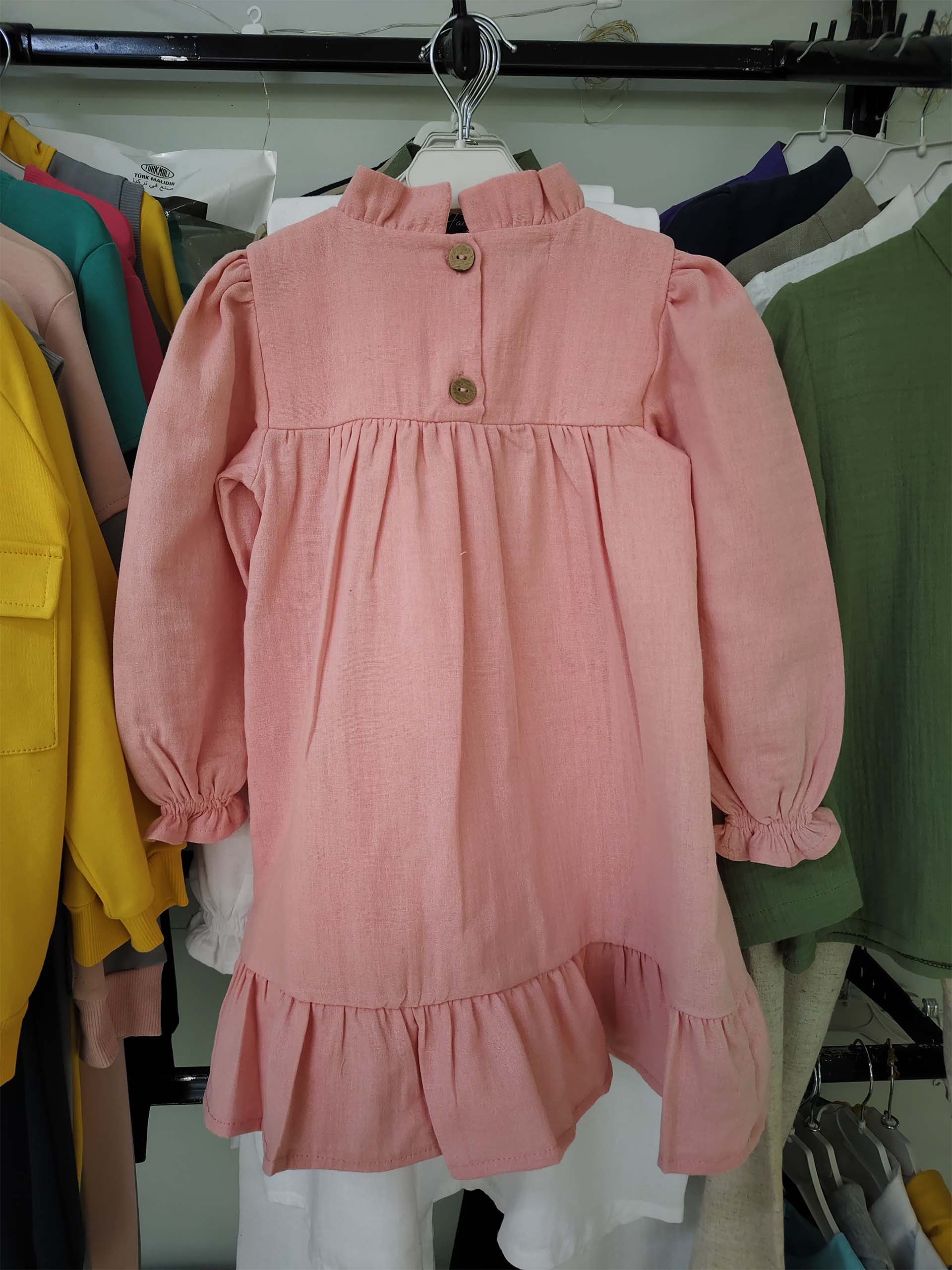 Pembe Renk Müslin Elbise Modelleri - Görsel 4