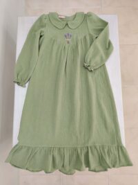 Çağla Yeşili Müslin Elbise Modelleri