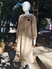 Taş Rengi Müslin Elbise Modelleri