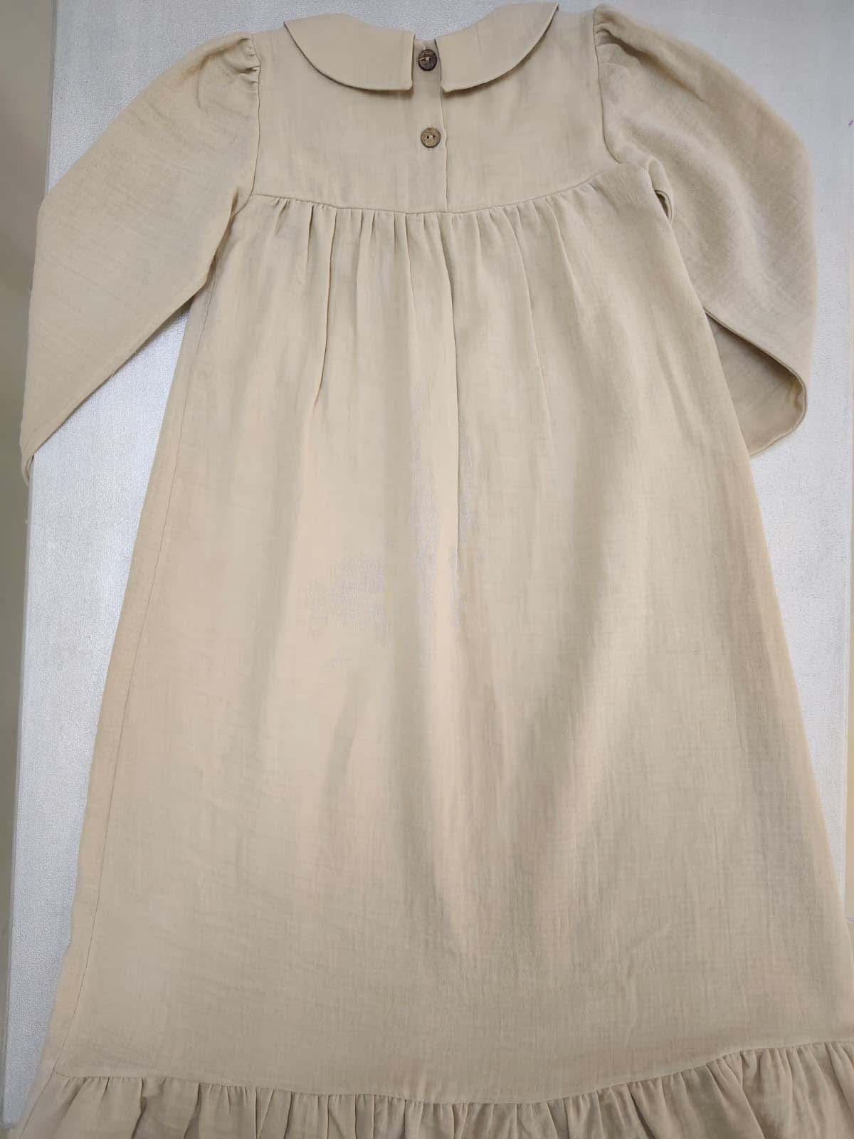 Taş Rengi Müslin Elbise Modelleri - Görsel 3