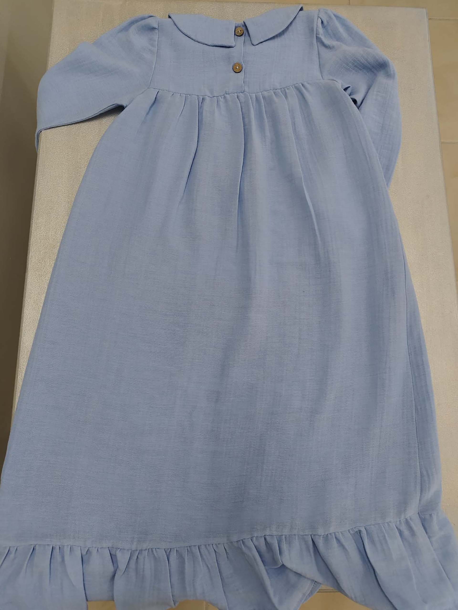 Bebe Mavisi Müslin Elbise Modelleri - Görsel 2